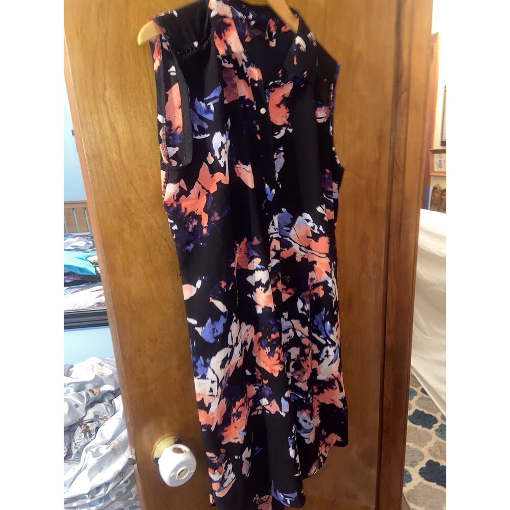 Apt 9 Floral Sleeveless Lined Tunic Top Size Large